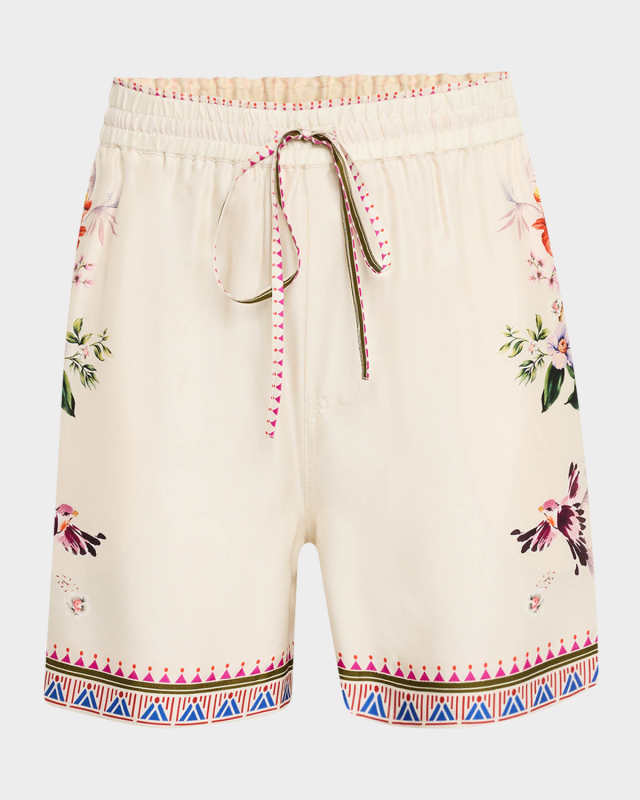 Mayvis Floral-Print Drawstring Shorts